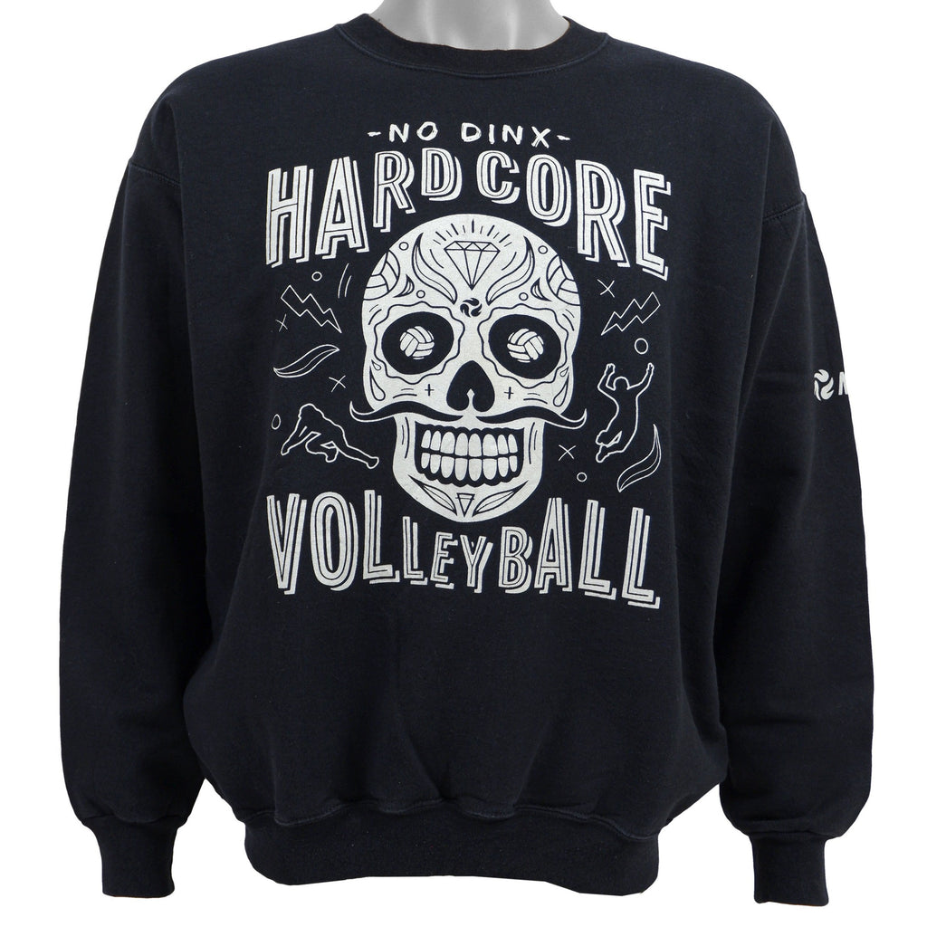 Vintage (Hanes) - Hardcore Volleyball Spell-Out Crew Neck Sweatshirt 1990s Large Vintage Retro 