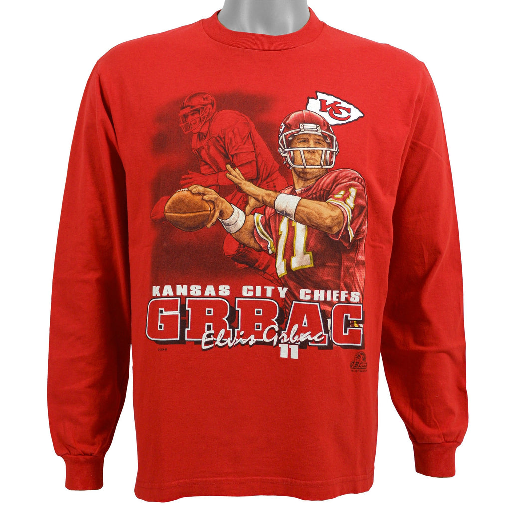 NFL (CSA) - Kansas City Chiefs - Elvis Grbac Sweatshirt 1998 Medium Vintage Retro Football