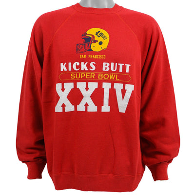 NFL (Tultex) - San Francisco 49ers Super Bowl XXIV Sweatshirt 1990 X-Large
