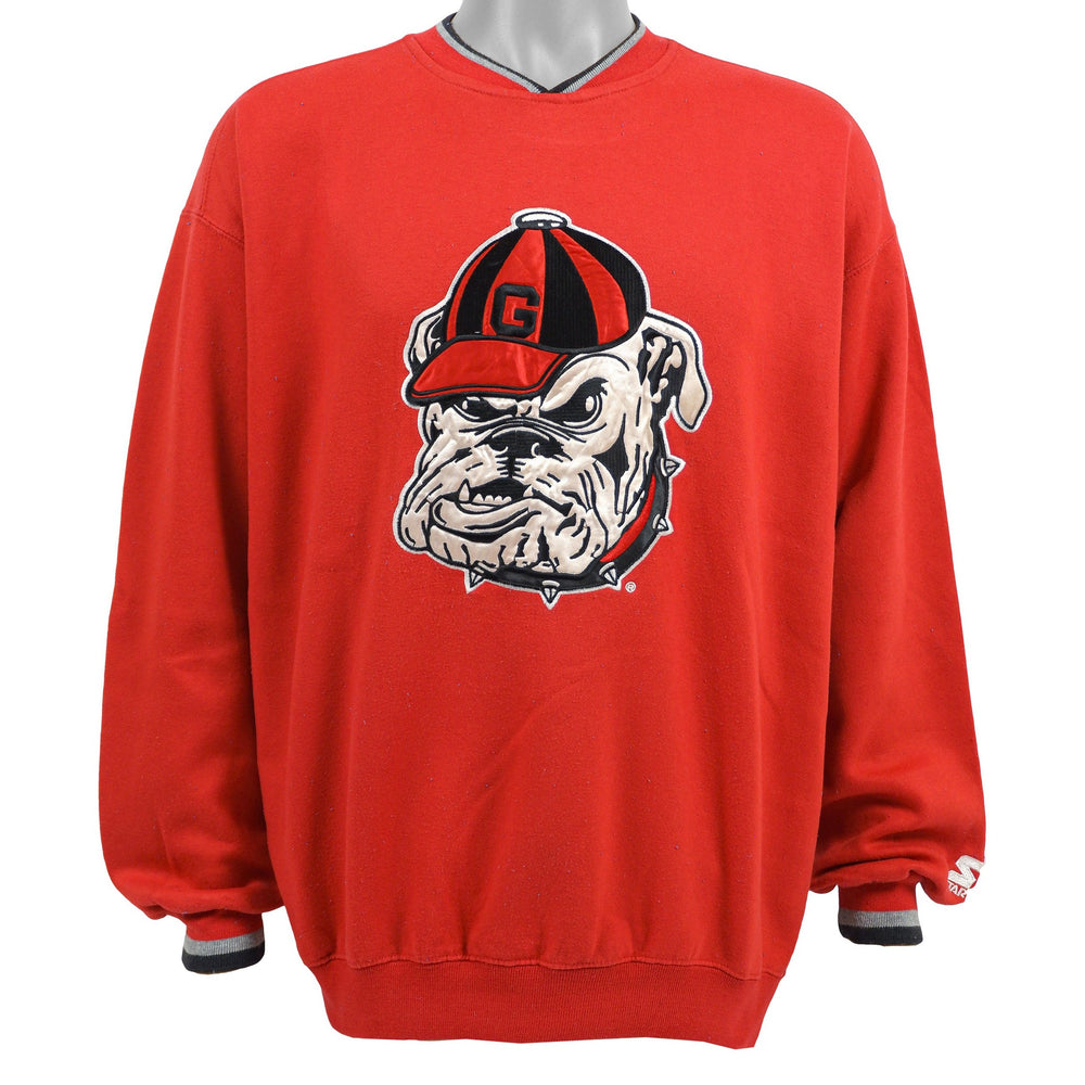 Starter - Georgia Bulldogs Big Logo Sweatshirt 1990s Large vintage Retro Football College