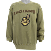 Puma - Cleveland Indians Spell-Out Sweatshirt 2000s Large Vintage Retro NFL Football