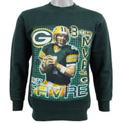 NFL (Pro Player) - Packers Brett Favre 3 Time MVP Sweatshirt 1997 Medium Vintage Retro Football