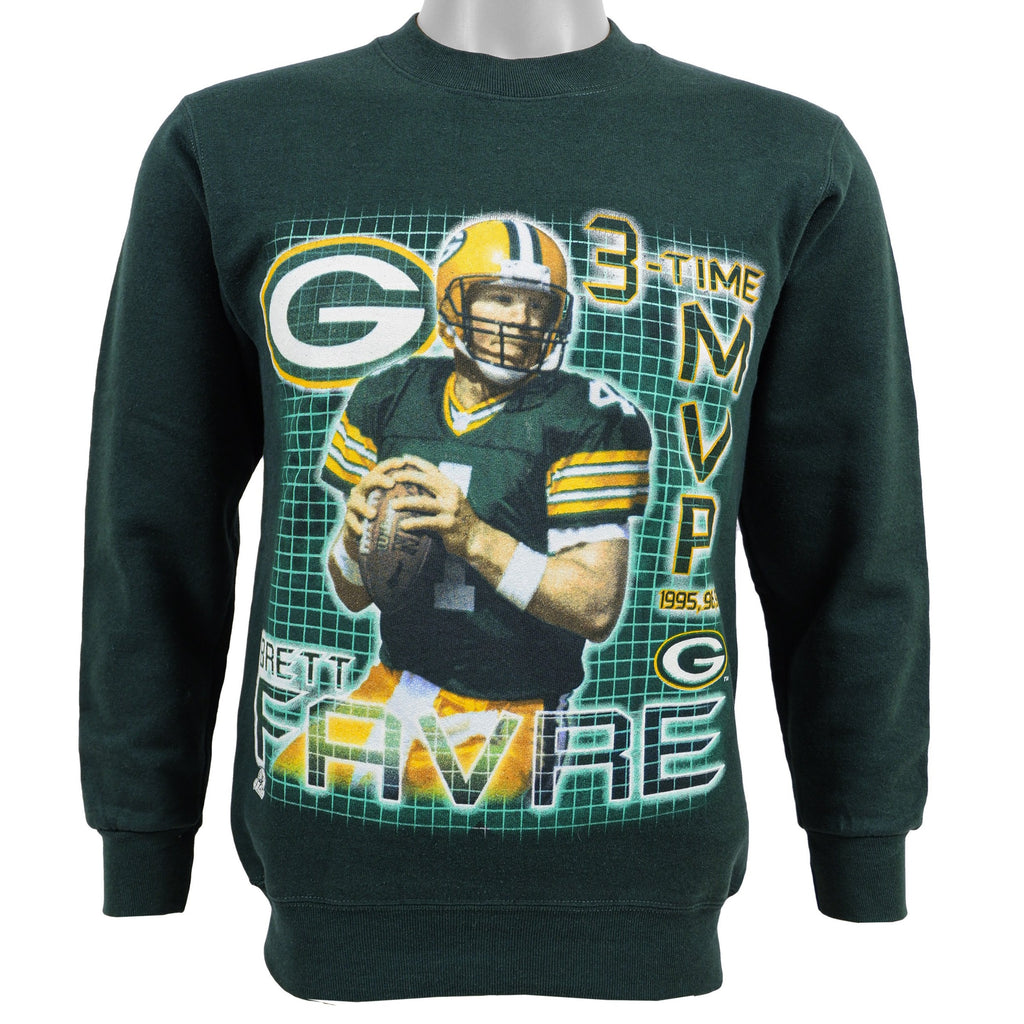 NFL (Pro Player) - Packers Brett Favre 3 Time MVP Sweatshirt 1997 Medium Vintage Retro Football
