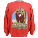 Vintage - Red Black Foot Wilderness Camp Crew Neck Sweatshirt 1990s Large