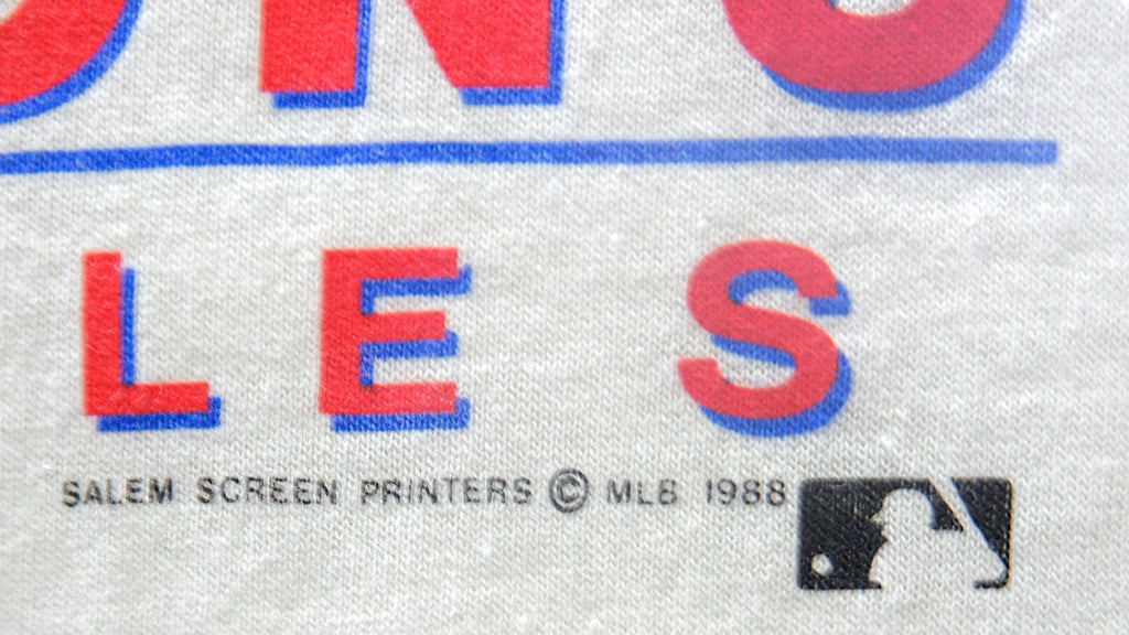 MLB (Salem) - Los Angeles Dodgers World Series Champions T-Shirt 1988 Large Vintage Retro Baseball