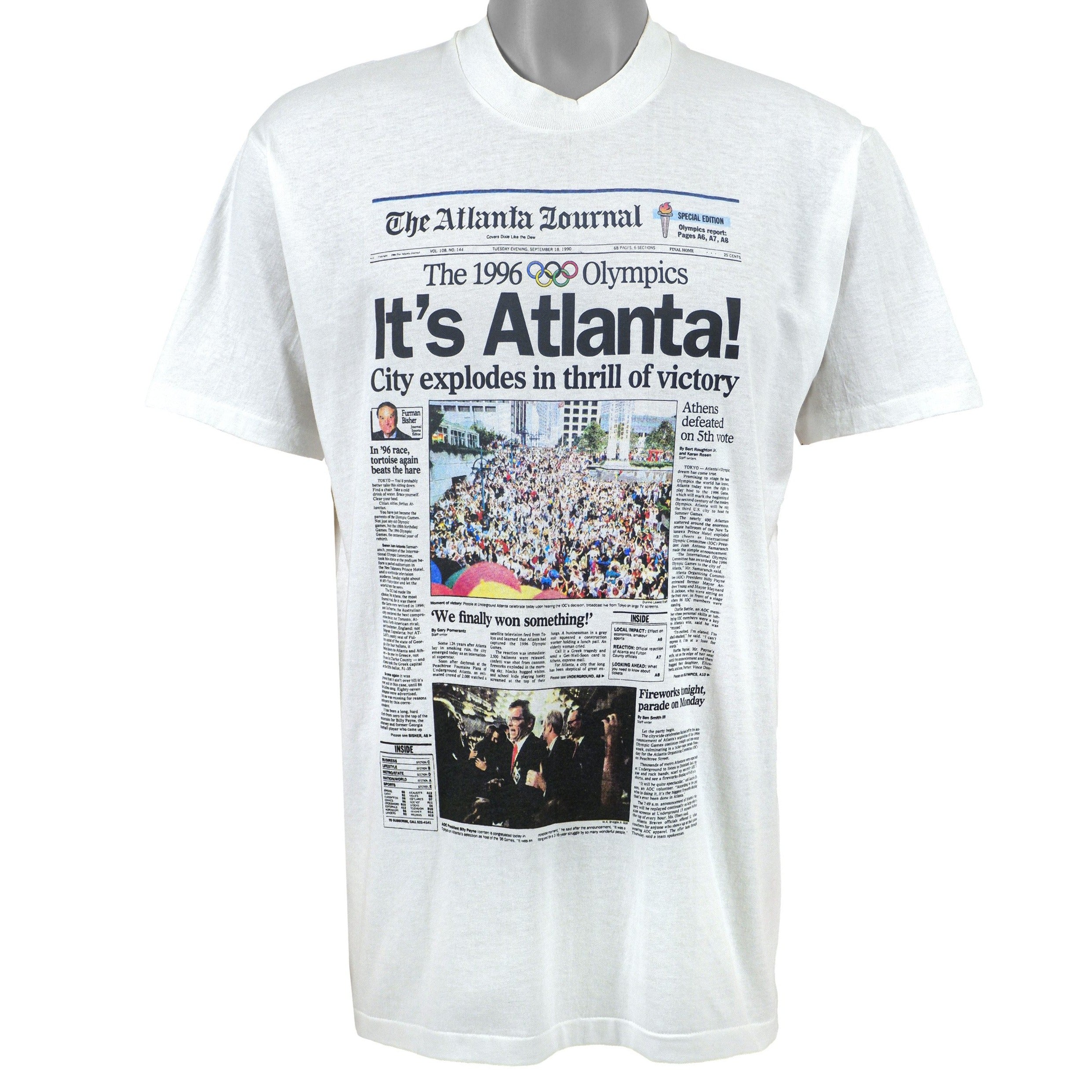 Vintage - The 1996 Olympics Its Atlanta T-Shirt 1990 Medium Vintage Retro