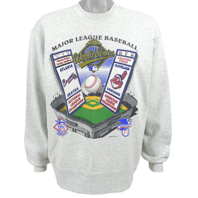 MLB (Salem) - Braves VS Indians Crew Neck Sweatshirt 1995 Large