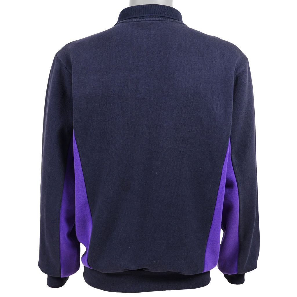 Vintage - FedEx Black & Purple 1/4 Zip Sweatshirt 1990s Medium Vintage Retro