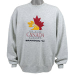 Vintage - Grey Jeux Du Canada Games, Brandon Crew Neck Sweatshirt 1997 X-Large