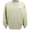 Champion - Beige Classic Crew Neck Sweatshirt 1990s Large Vintage Retro