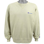 Champion - Beige Classic Crew Neck Sweatshirt 1990s Large Vintage Retro