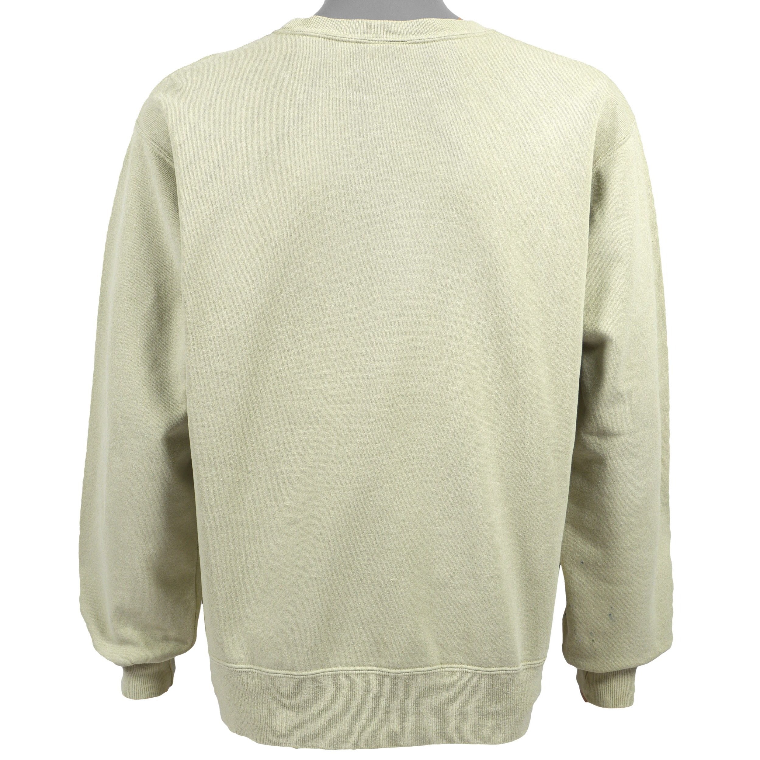 Champion - Beige Classic Crew Neck Sweatshirt 1990s Large Vintage Retro