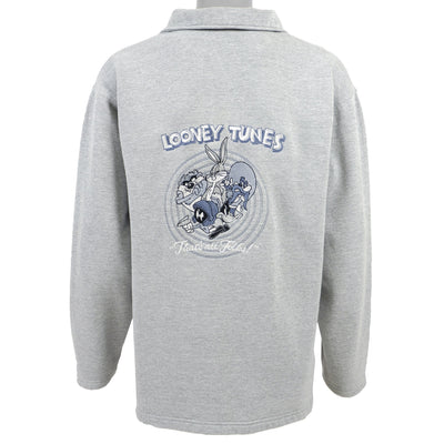 Vintage - Looney Tunes 1/4 Zip Spell-Out Sweatshirt 1990s Large
