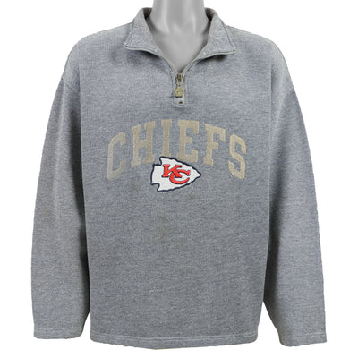 NFL (Pro Player) - Kansas City Chiefs 1/4 Zip Sweatshirt 1990s X-Large