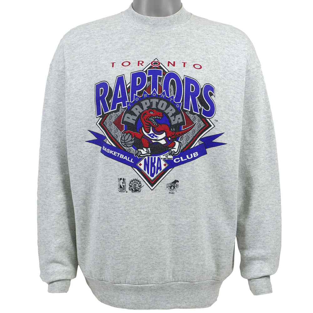 NBA - Toronto Raptors Big Spell-Out Crew Neck Sweatshirt 1994 X-Large Vintage Retro Basketball