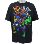 Marvel - Black Printed T-Shirt X-Large Vintage Retro