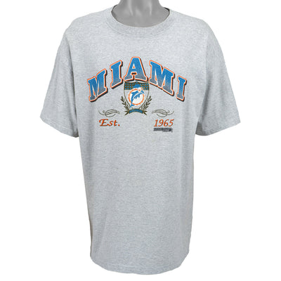NFL (Trench) - Miami Dolphins Spell-Out T-Shirt 1990s X-Large