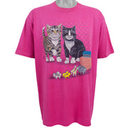 Vintage - Pink Kitty T-Shirt 1993 X-Large Vintage Retro