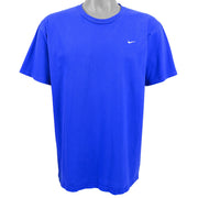 Nike - Blue Classic T-Shirt 1990s Large Vintage Retro