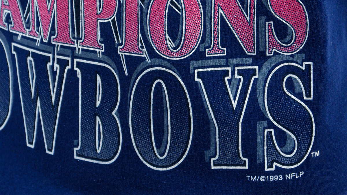 NFL (Best) - Dallas Cowboys Spell-Out Deadstock T-Shirt 1993 X-Large Vintage Retro Football