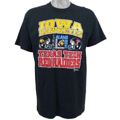 NCAA - Iowa Hawkeyes VS Texas Tech Raiders, Alamo Bowl Deadstock T-Shirt 1996 X-Large