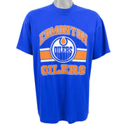 NHL - Edmonton Oilers Spell-Out T-Shirt 1988 X-Large Vintage Retro Hockey