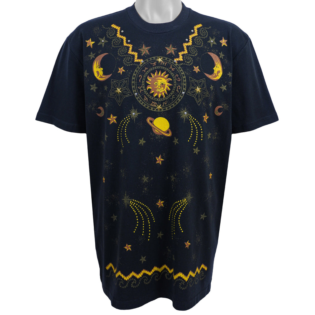 Vintage - Black Universe T-Shirt 1990s X-Large Vintage Retro