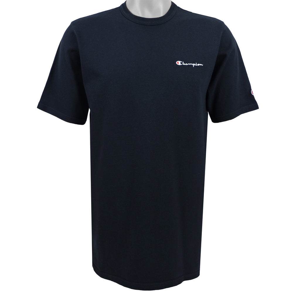 Champion - Black Classic T-Shirt 1990s Large Vintage Retro