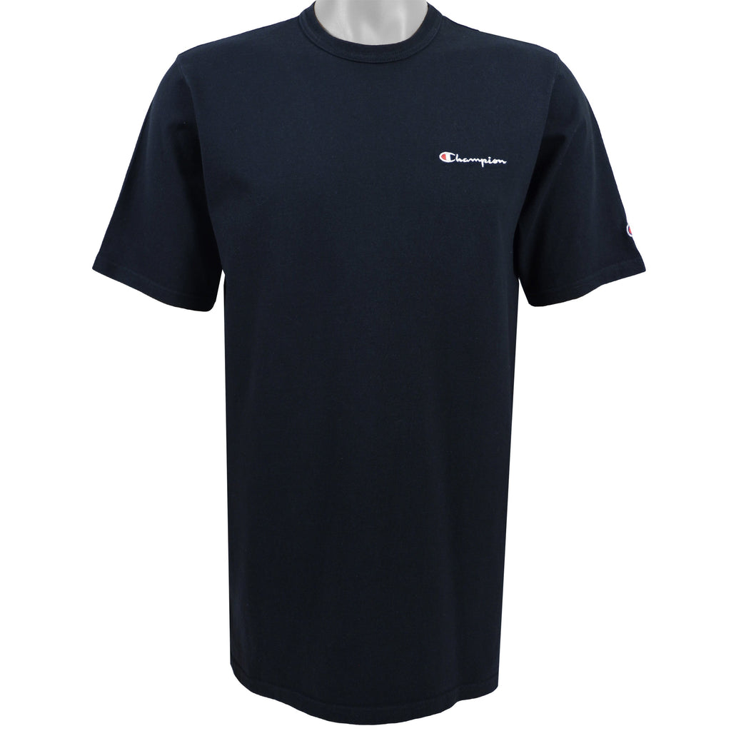 Champion - Black Classic T-Shirt 1990s Large Vintage Retro