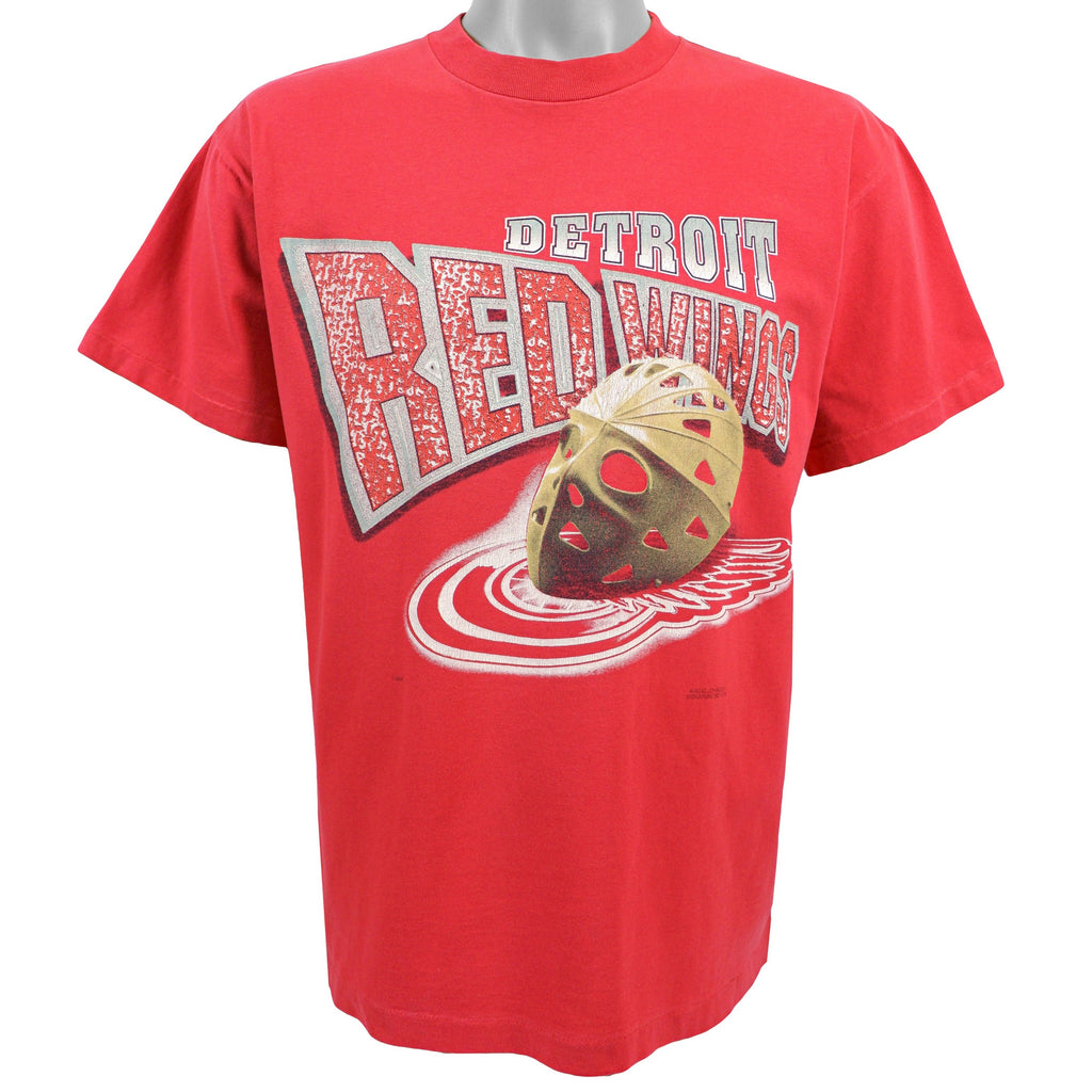 NHL - Detroit Red Wings Big Logo T-Shirt 1990s Medium Vintage Retro Hockey