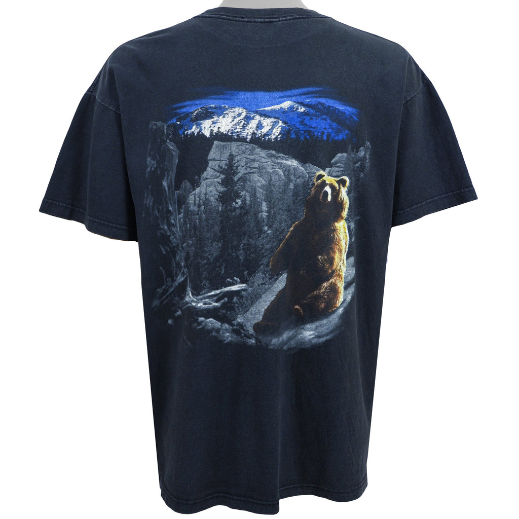 Vintage - Brown Bear Printed T-Shirt 1990s X-Large Vintage Retro