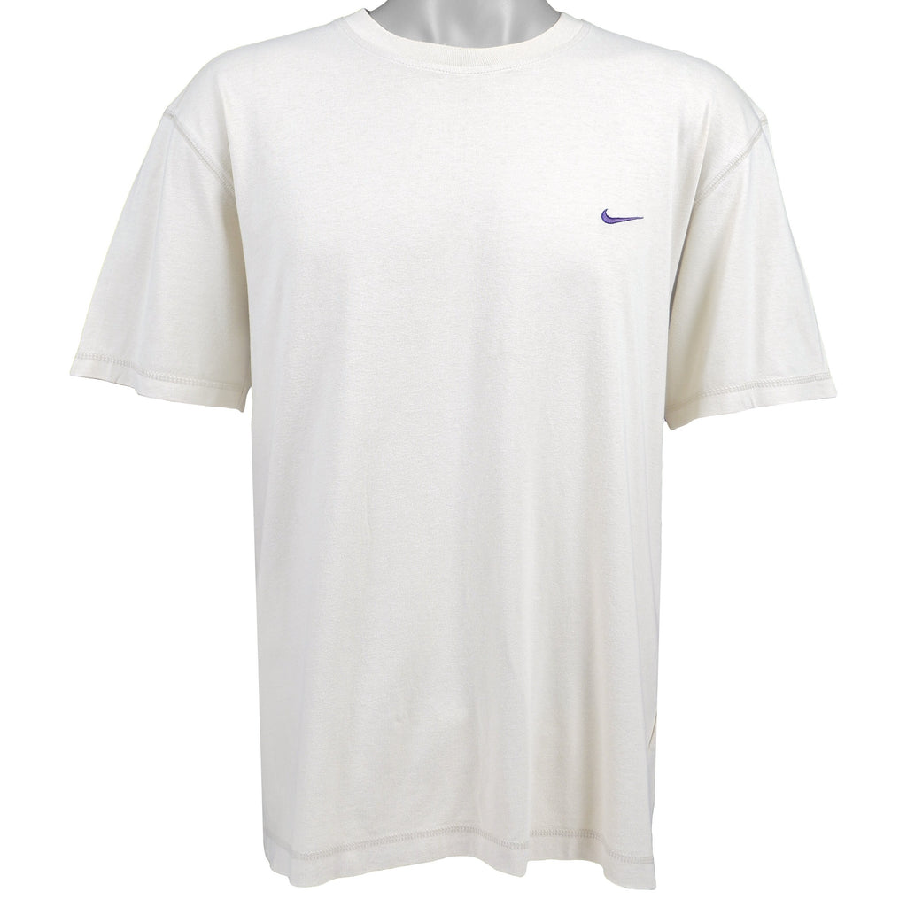 Nike - White Classic T-Shirt 1990s Large Vintage Retro