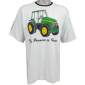 Vintage  - Grey The Promise is Here John Deere Tractor Deadstock T-Shirt 1990s X-Large Vintage Retro