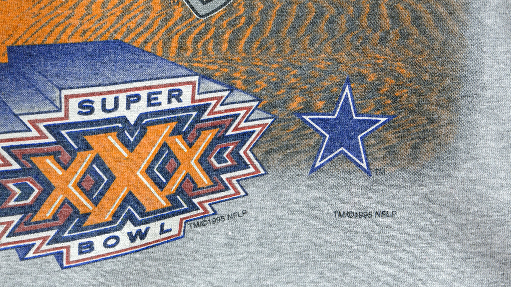 NFL (B-Kul) - Cowboys VS Steelers Super Bowl T-Shirt 1995 X-Large Vintage Retro Football