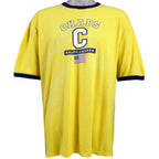 Ralph Lauren (Chaps) - Yellow Spell-Out T-Shirt 1990s Large Vintage Retro