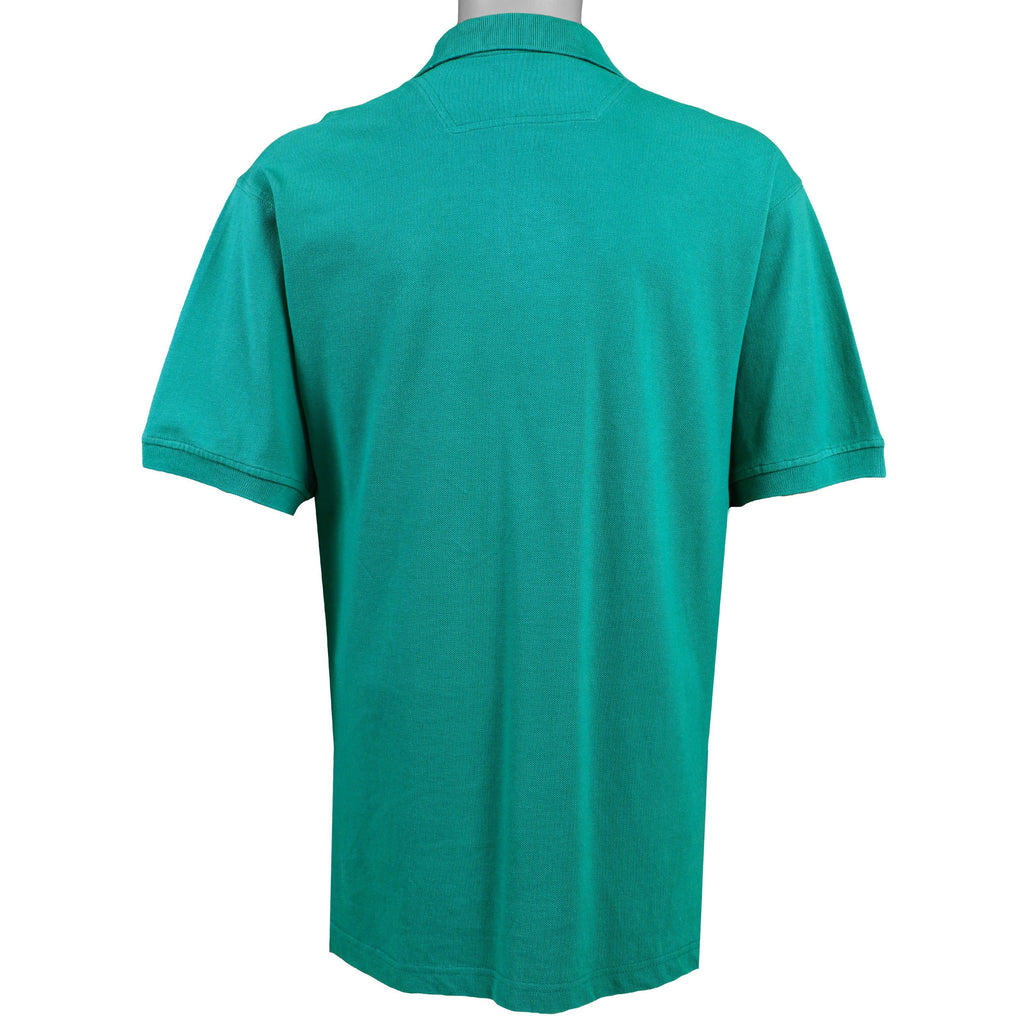 Champion - Green Polo T-Shirt 1990s Medium Vintage Retro