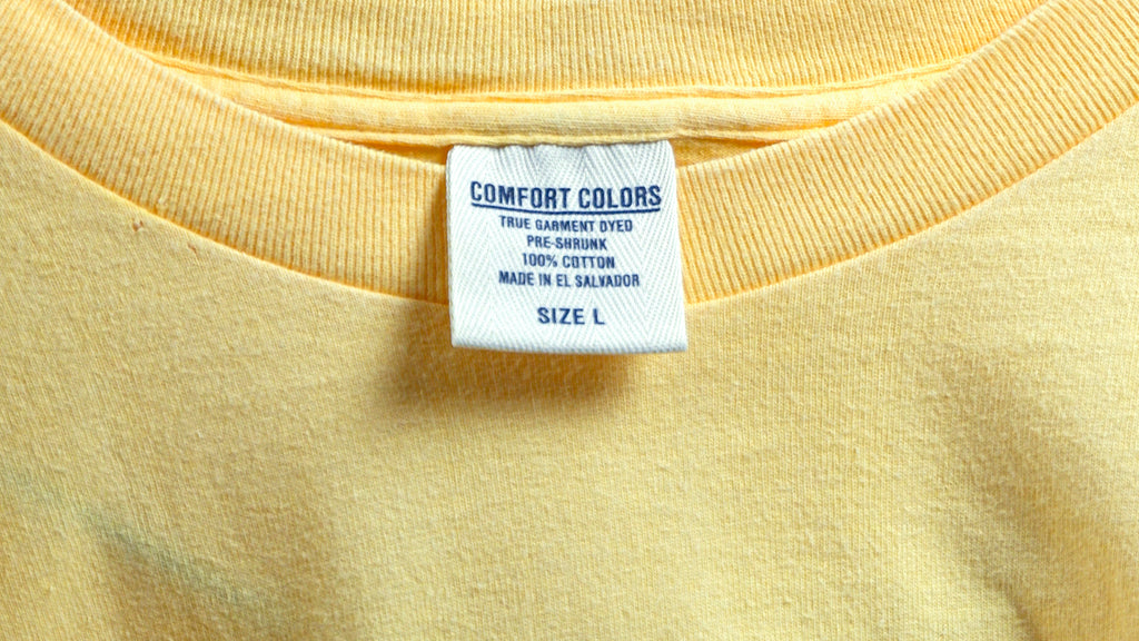 Vintage - Yellow Ben & Jerrys T-Shirt 1990s Large Vintage Retro