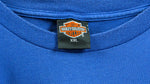 Harley Davidson - Blue Spell-Out T-Shirt 1990s XX-Large Vintage Retro