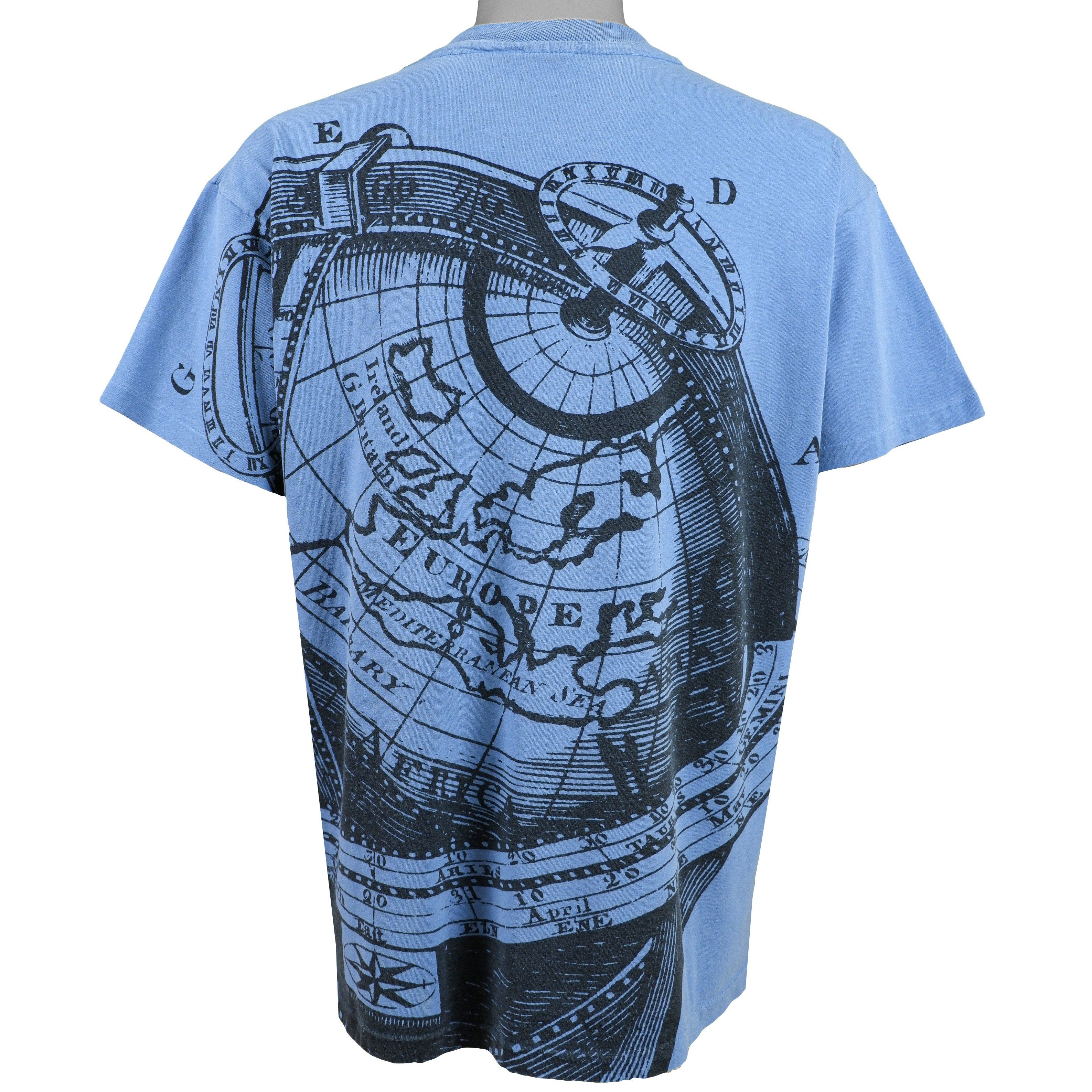 Vintage (Anvil) - Blue Richard E. Byrd World Explorer T-Shirt