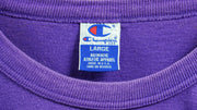 Champion - Purple Spell-Out T-Shirt 1990s Large Vintage Retro