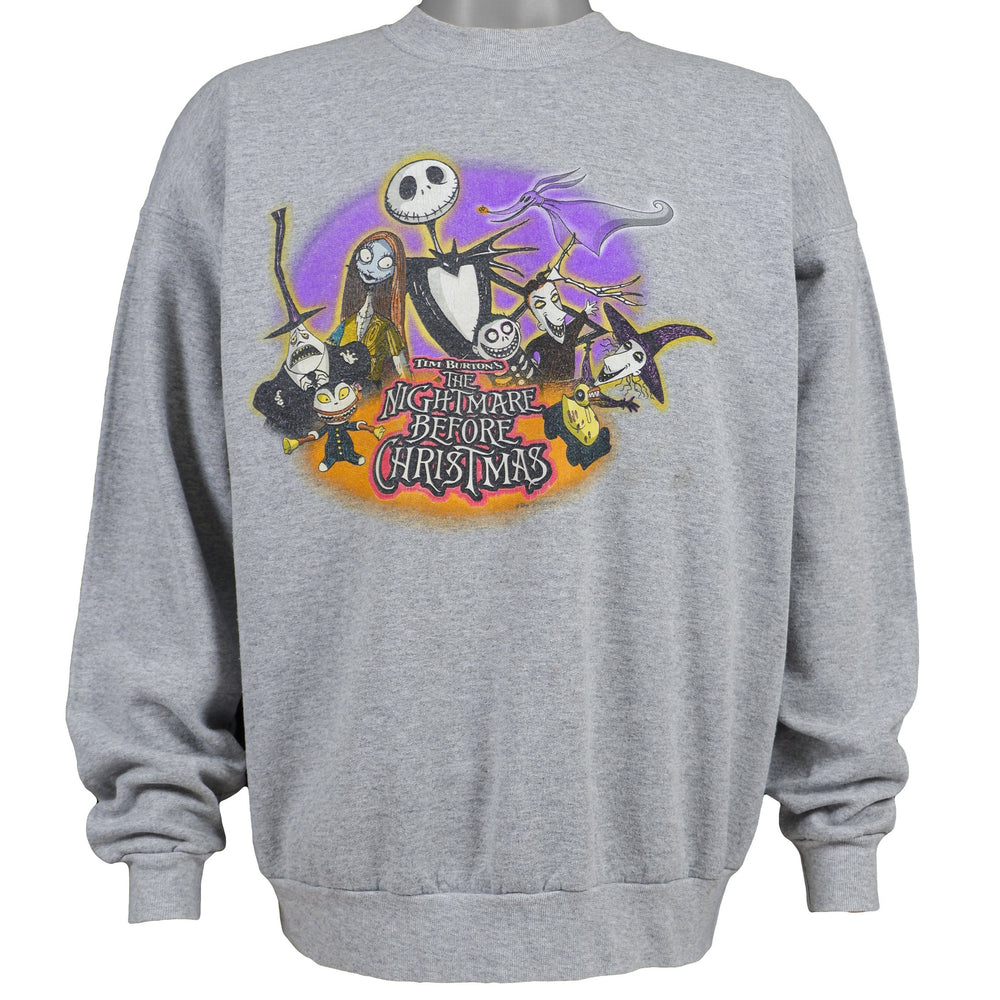 Disney - The Nightmare Before Christmas Crew Neck Sweatshirt 1990s Large Vintage Retro 