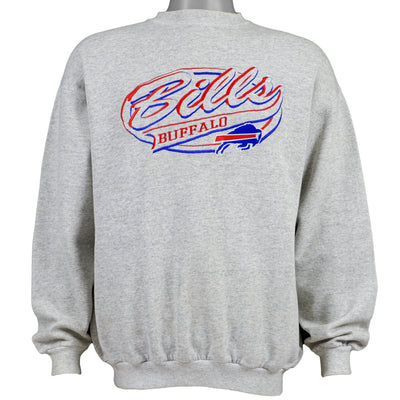 NFL (Logo 7) - Buffalo Bills Crew Neck Sweatshirt 1990s Large