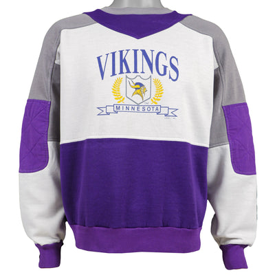 NFL (Logo 7) - Minnesota Vikings Crew Neck Sweatshirt 1990s Medium