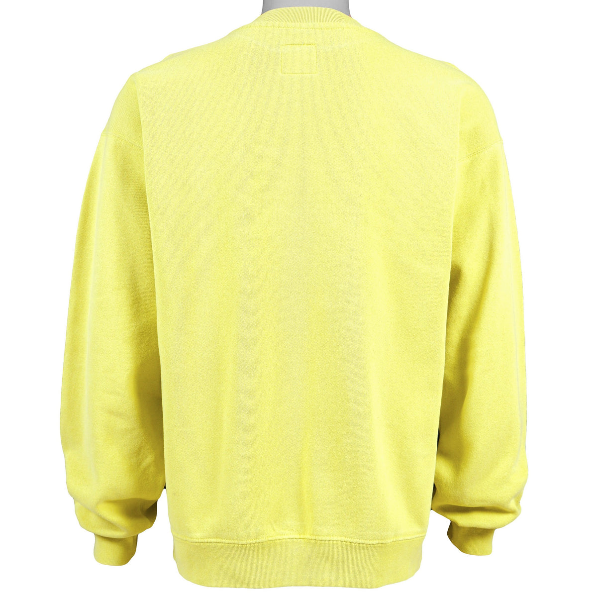 Nike - Yellow Big Spell-Out Crew Neck Sweatshirt 1990s Medium Vintage Retro