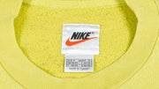 Nike - Yellow Big Spell-Out Crew Neck Sweatshirt 1990s Medium Vintage Retro