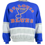 NHL (Logo 7) - St. Louis Blues Crew Neck Sweatshirt 1990s Medium Vintage Retro Hockey