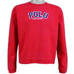 Ralph Lauren (Polo) - Red Polo Jeans Company Spell-Out Sweatshirt 1990s Large