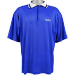 Nautica - Blue 1/4 Zip Polo T-Shirt 1990s X-Large