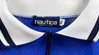 Nautica - Blue Polo T-Shirt 1990s X-Large Vintage Retro