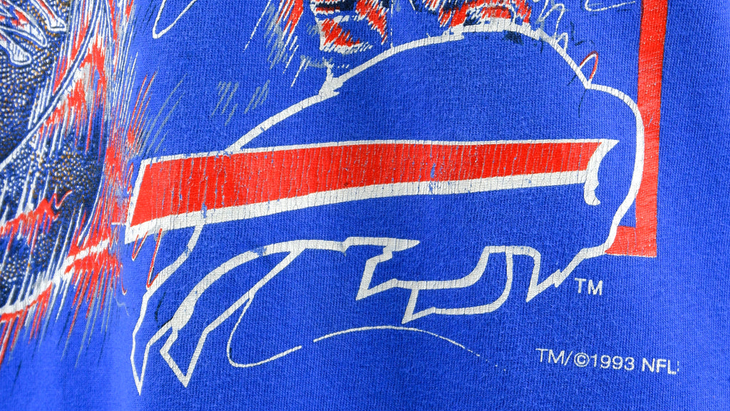 NFL (Logo 7) - Buffalo Bills Spell-Out T-Shirt 1993 X-Large Vintage Retro Football